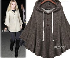 yly 8862 韓版新款帶帽斗篷，秋冬時尚的優雅之選